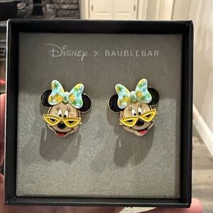 BaubleBar Minnie Mouse Earrings - Yellow and Blue